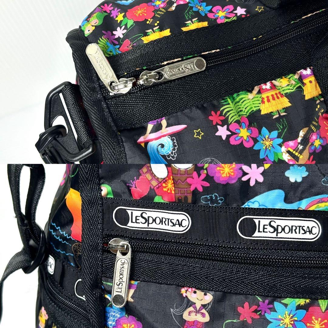 希少 超美品☆LeSportsac ボストン コラボ スモールワールド ブラック