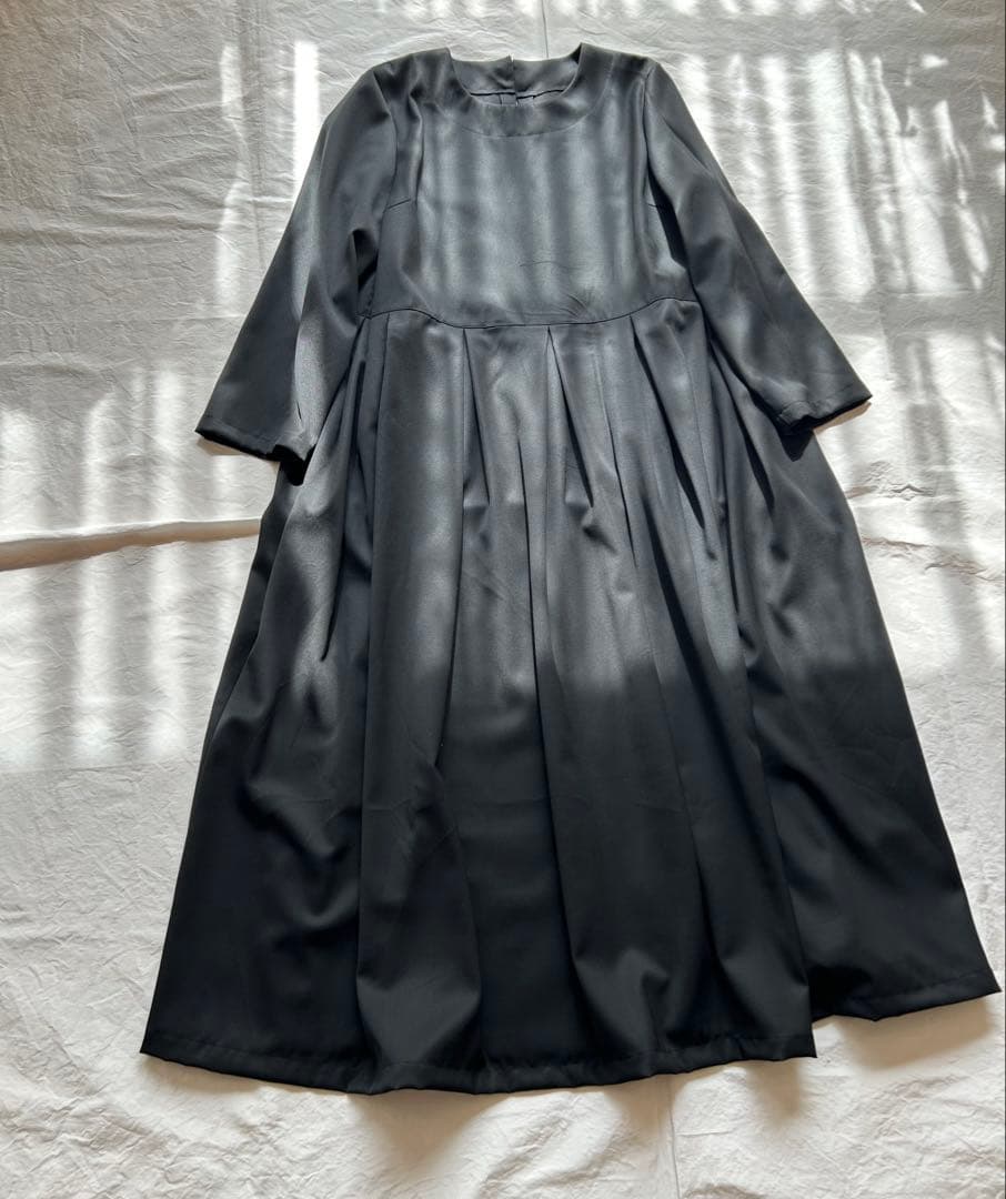 【Chibiページ】高級・上質＊ブラックボックスタックロングワンピース