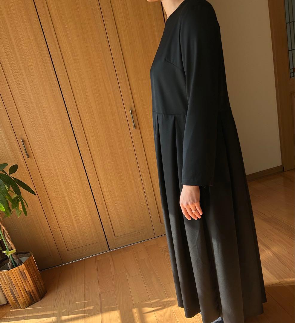 【Chibiページ】高級・上質＊ブラックボックスタックロングワンピース