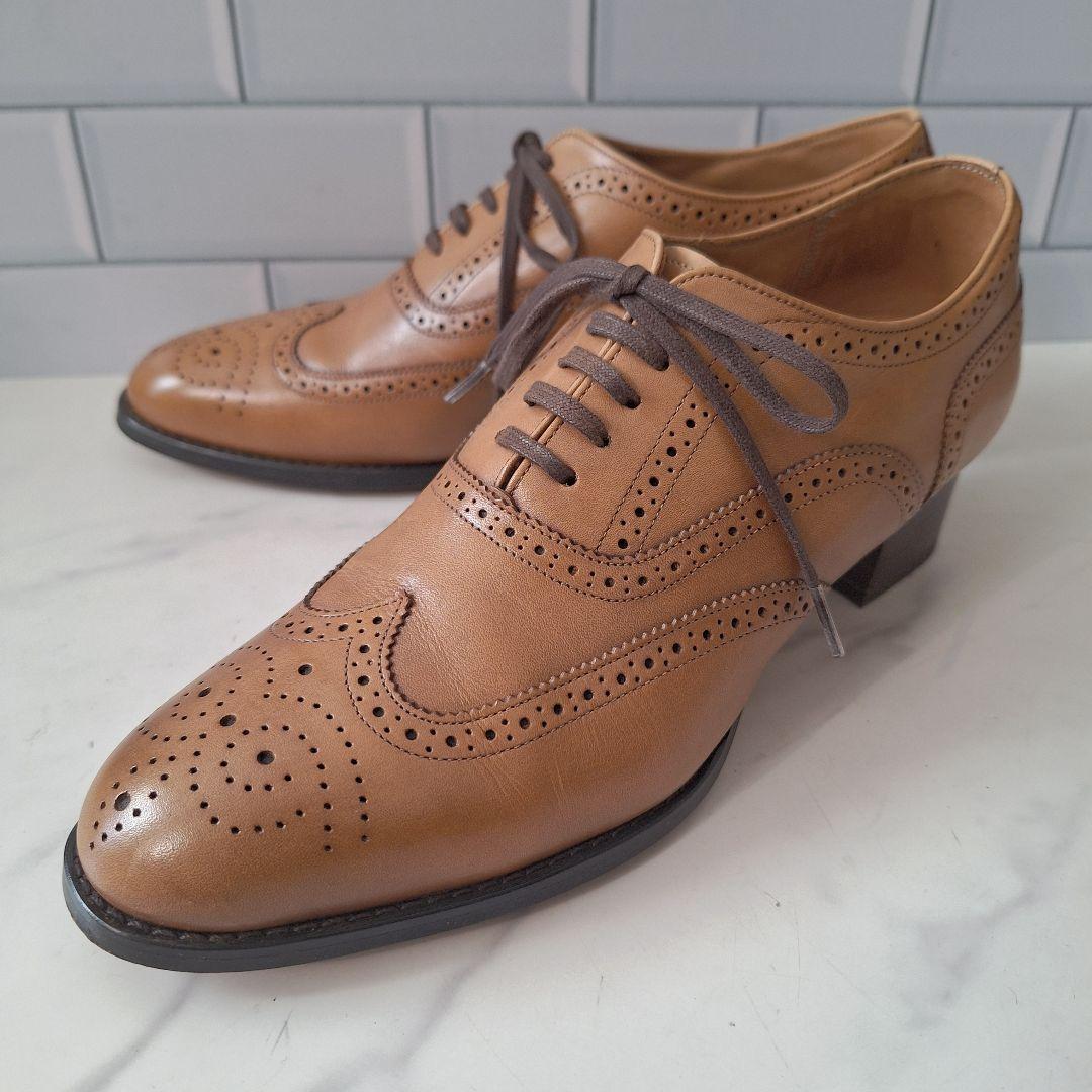 【良品】 REGAL リーガル ウイングチップ ヒールパンプス 23.5 牛革