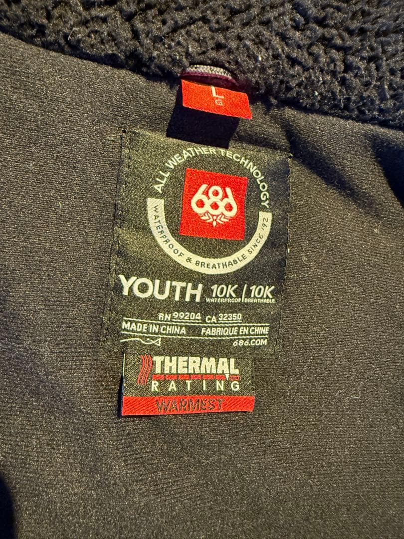 686 Youth Lサイズ　スノーボードウェア上下セット