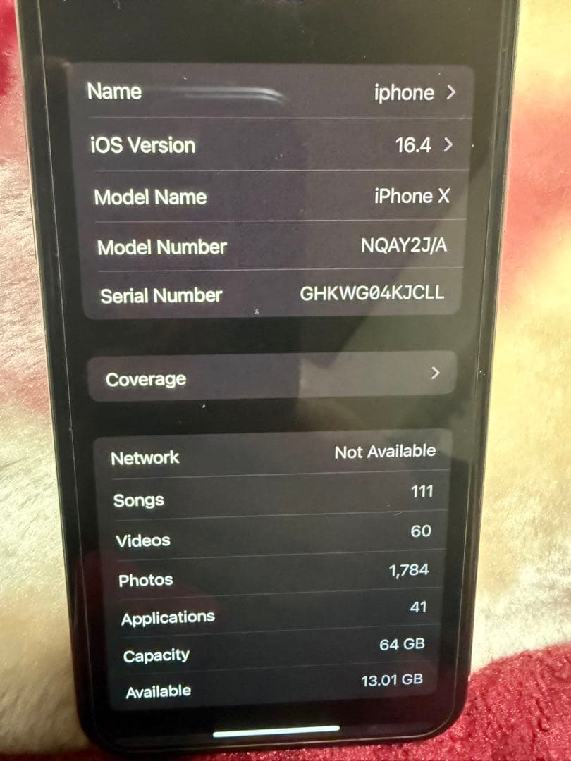 Apple iPhone X シルバー 本体