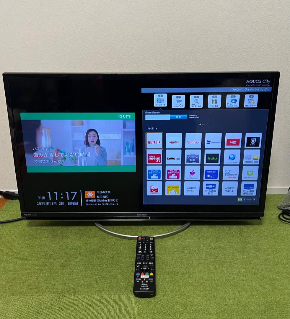 Sharp テレビ 32V型 AQUOS ネット動画◯ 2018年製