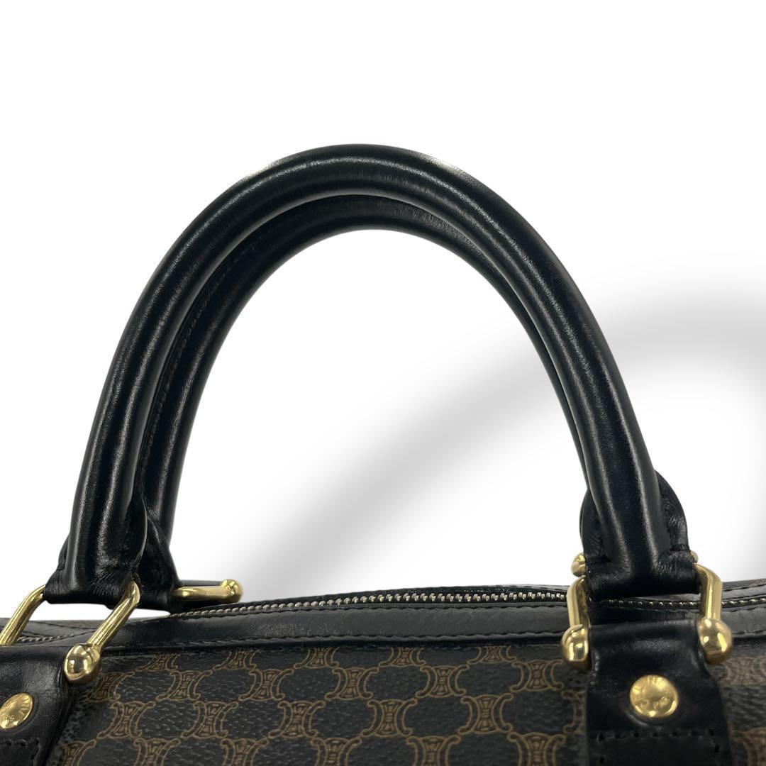 セリーヌ　ボストンバッグ　黒マカダム　トリオンフ　南京錠　旅行カバン　PVC