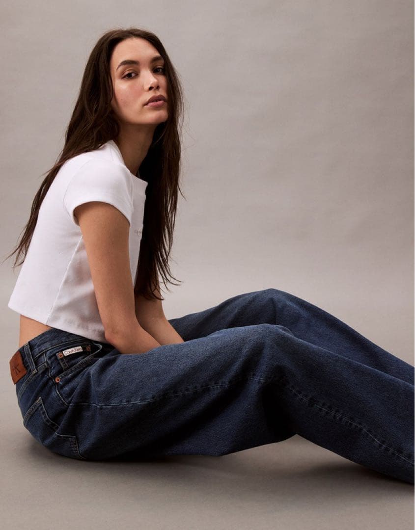 【 】新品タグ付/ワイドデニム