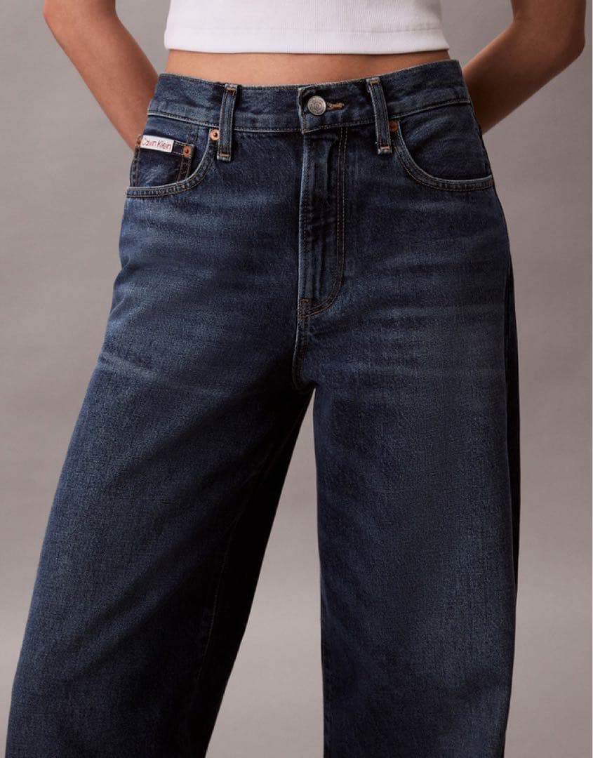 【 】新品タグ付/ワイドデニム