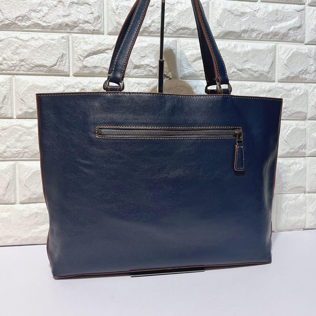 マザーハウス ロゴ刻印 レザー ビジネスバッグ トートバッグ ハンドバッグ A4