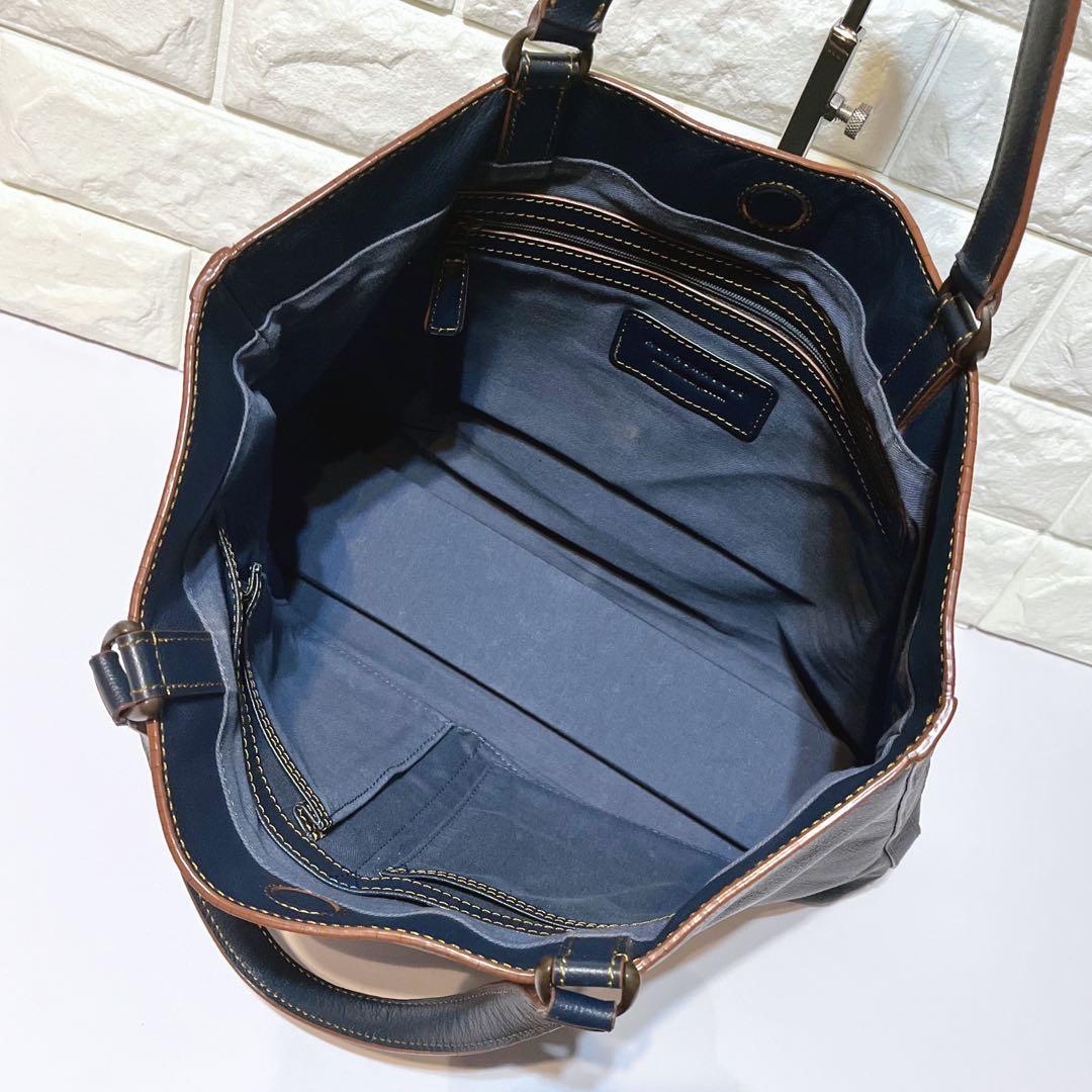 マザーハウス ロゴ刻印 レザー ビジネスバッグ トートバッグ ハンドバッグ A4