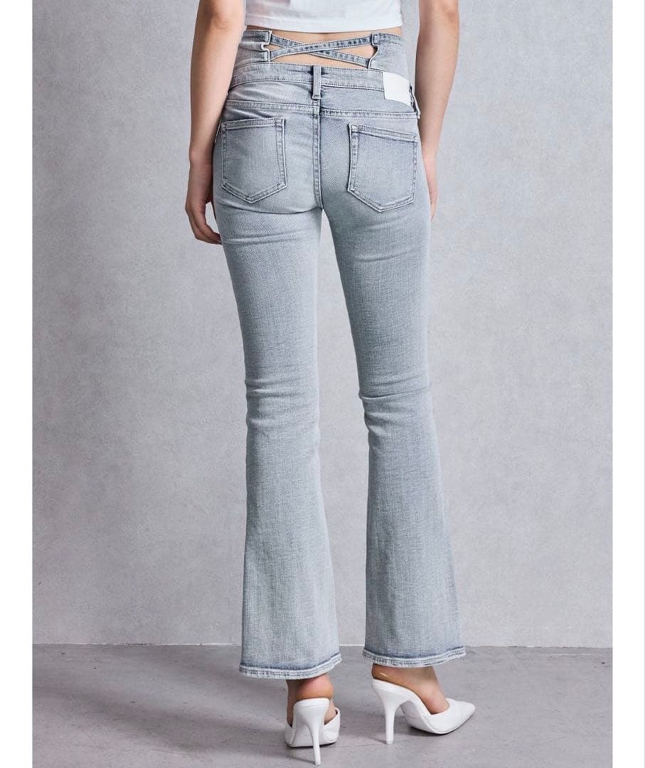 NEWハイウエストBACKクロスフレアパンツ GYDA