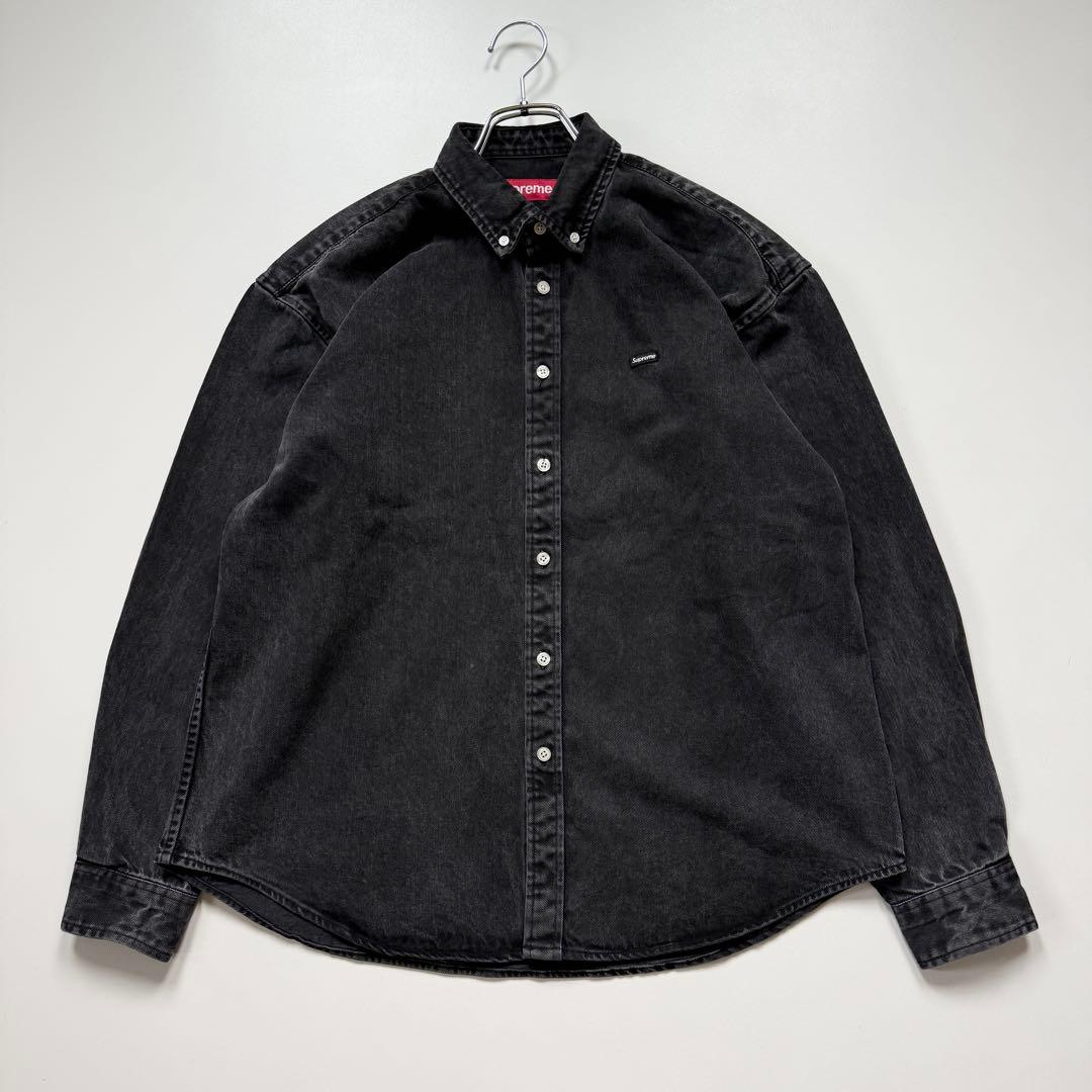 美品✨Supreme 25SS スモールボックスロゴ デニム 長袖シャツ 黒