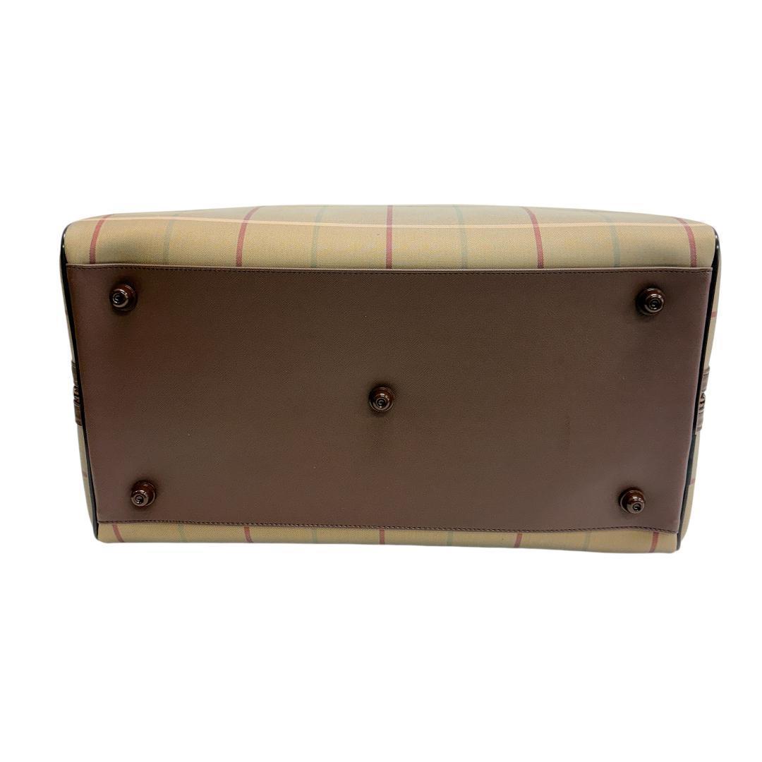 極美品 バーバリー ボストンバッグ ノバチェック レザー 旅行かばん ブラウン