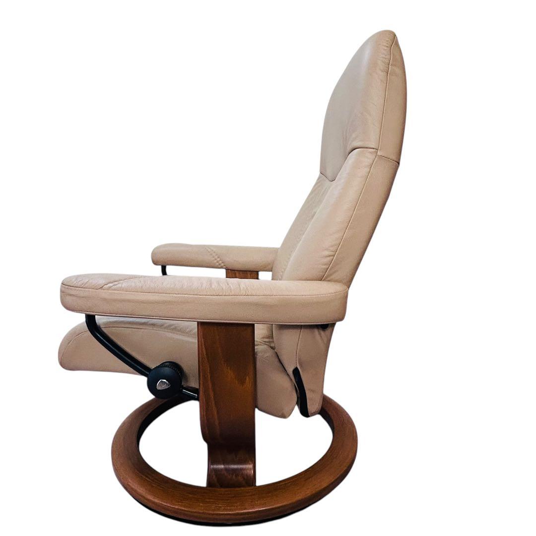 エコーネス ストレスレスチェア コンサル ノルウェー製 オットマン付き ベージュ