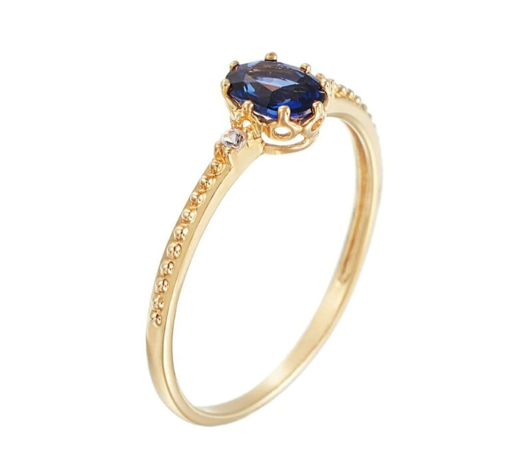 L*e様 ジュエリーツツミ　K10イエローゴールドサファイアリング　9号