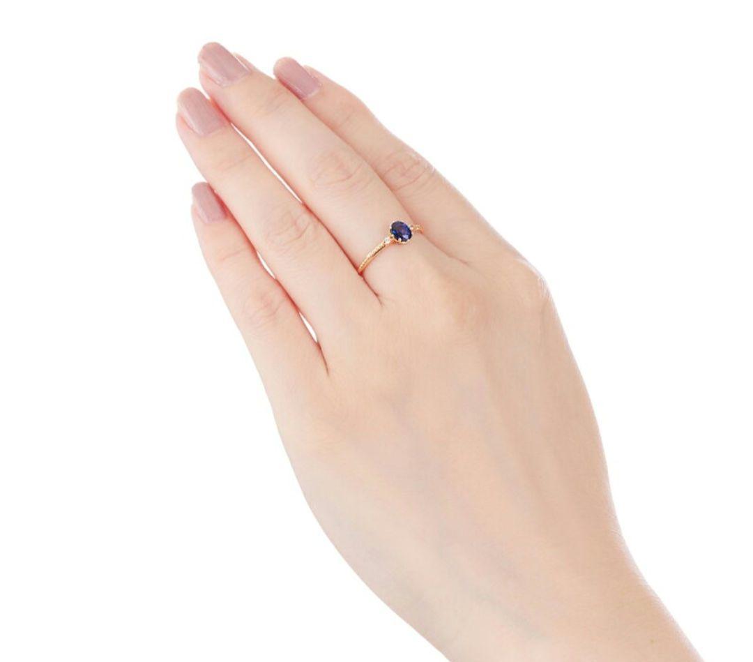 L*e様 ジュエリーツツミ　K10イエローゴールドサファイアリング　9号