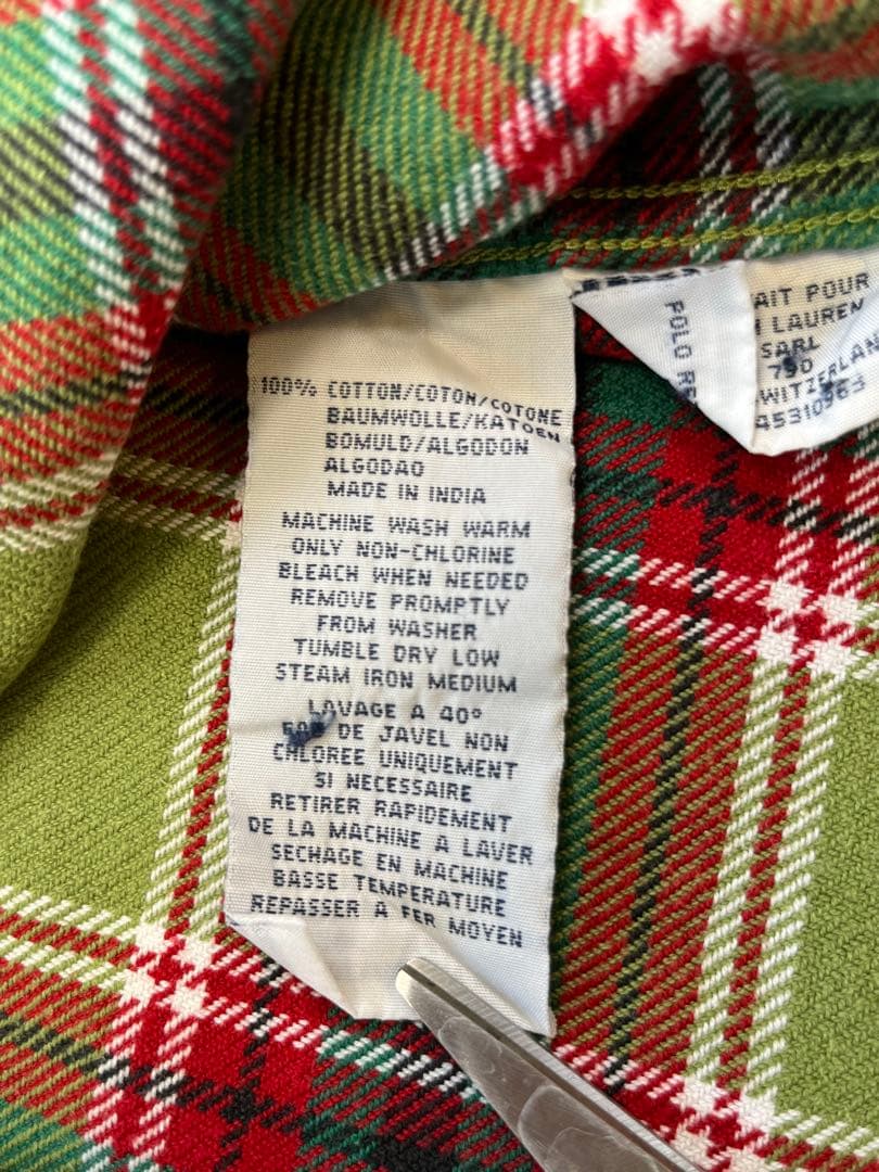 90s Polo Ralph Lauren ネルシャツ FARRELL XL