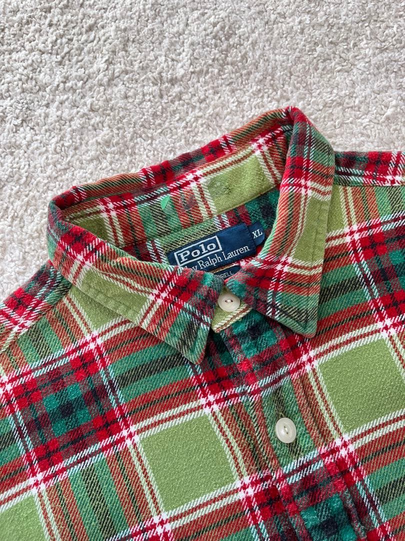 90s Polo Ralph Lauren ネルシャツ FARRELL XL