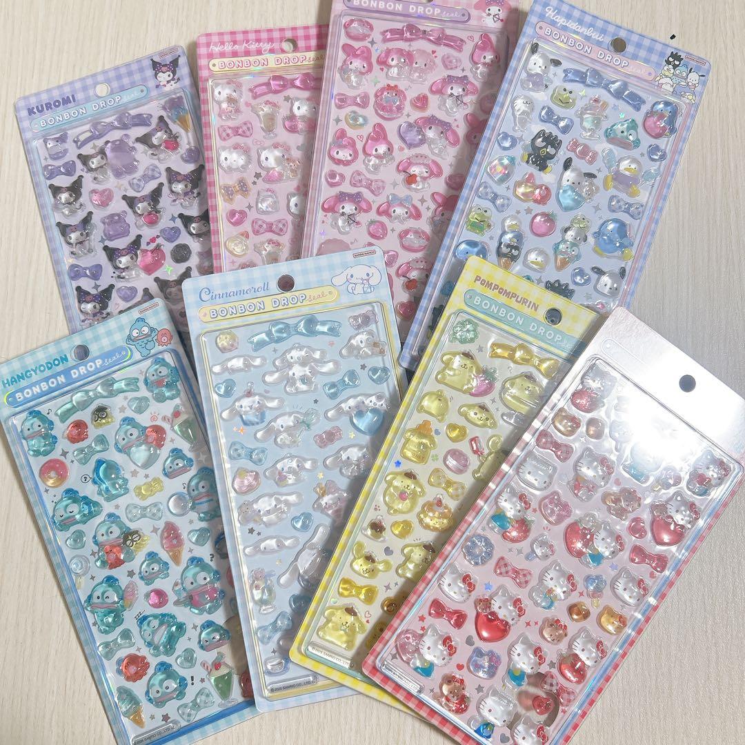 ボンボンドロップシール　サンリオ　正規品　８枚セット