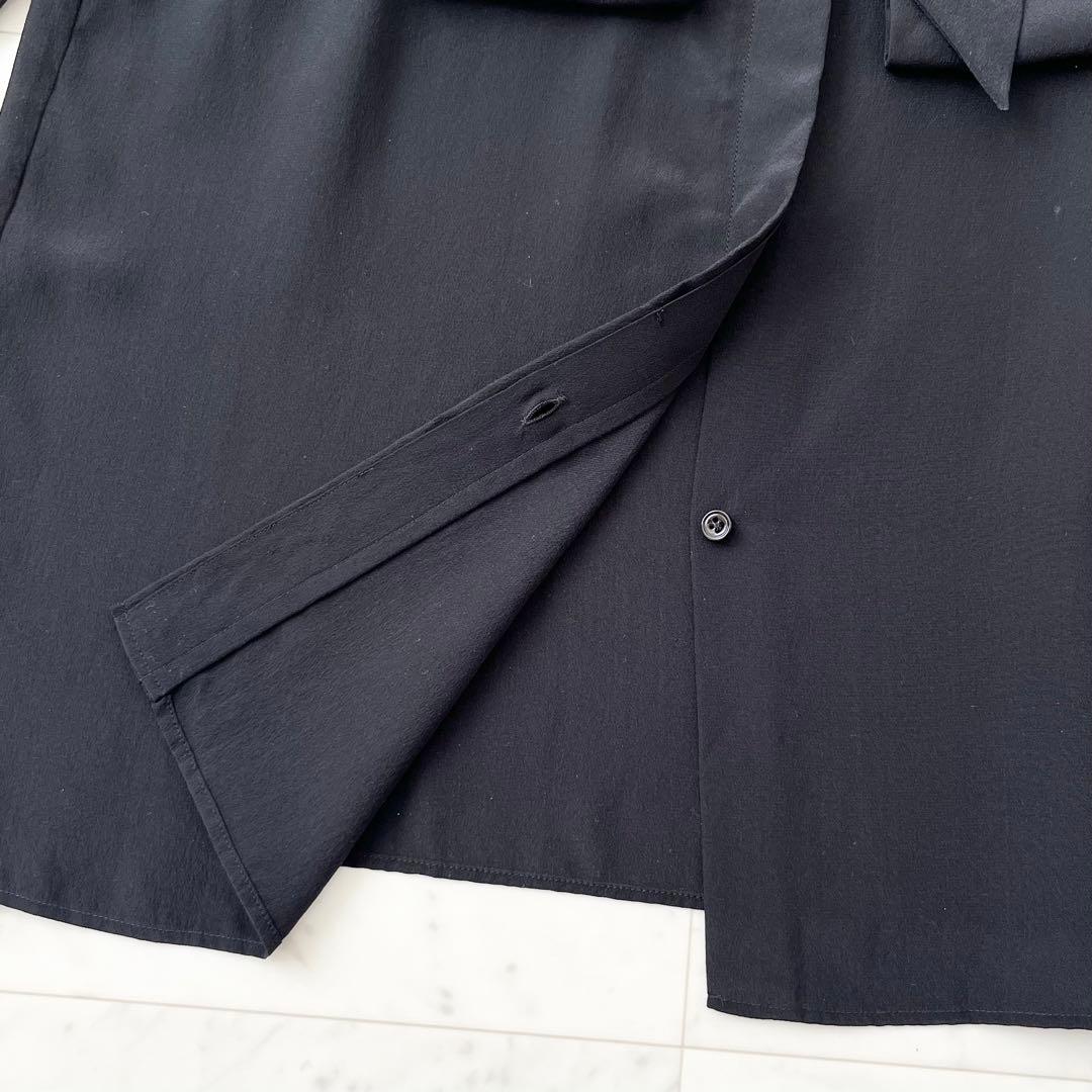 美品♪バッカ　シルク100% 洗える　シャツ　ボウタイ　リボン　日本製　長袖　M