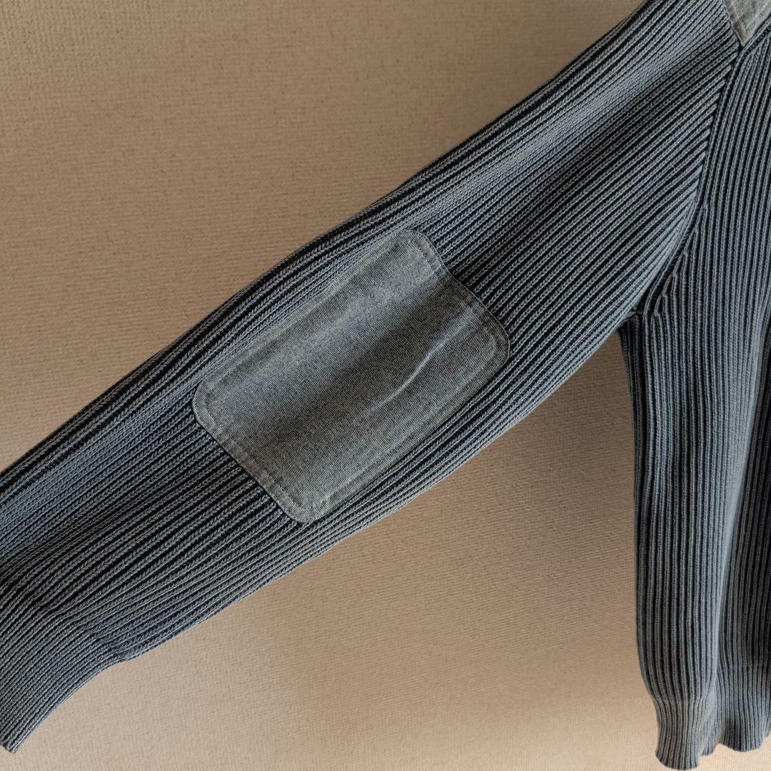 極美品 ナンバーナイン ミリタリーニット リブ編みセーター 厚手 カシミヤ混