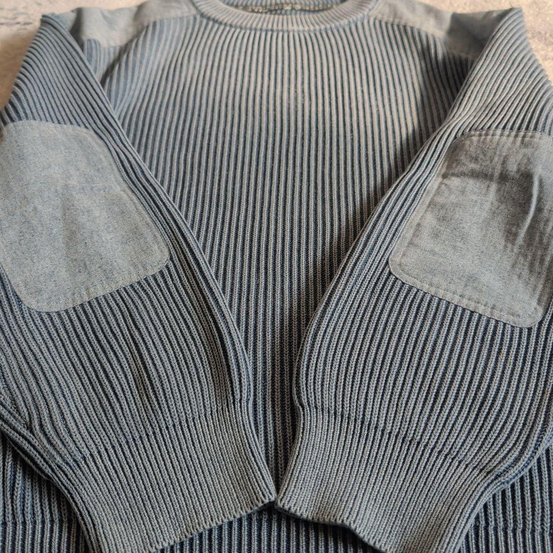 極美品 ナンバーナイン ミリタリーニット リブ編みセーター 厚手 カシミヤ混