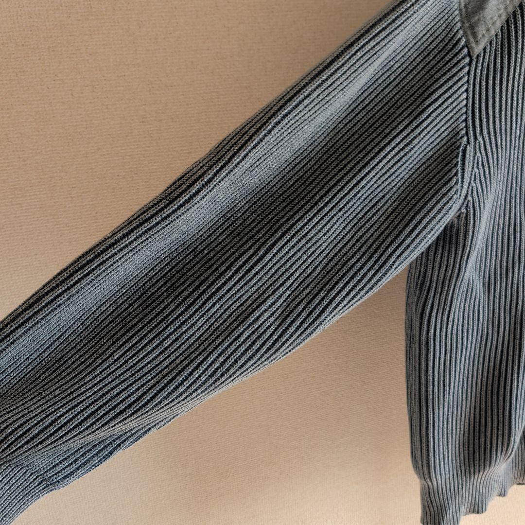 極美品 ナンバーナイン ミリタリーニット リブ編みセーター 厚手 カシミヤ混