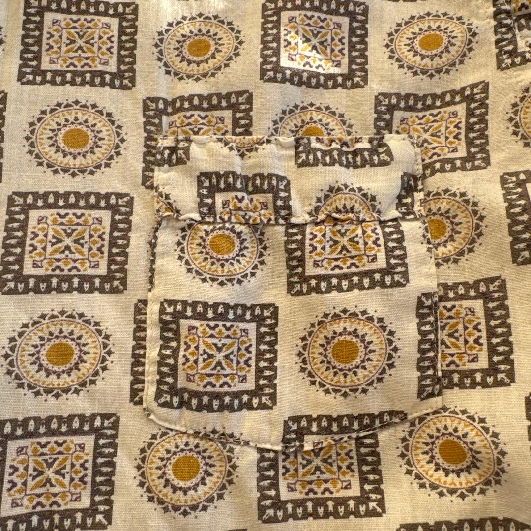 60s USA製 ヴィンテージ　総柄パジャマシャツ コットン　最終値下げ