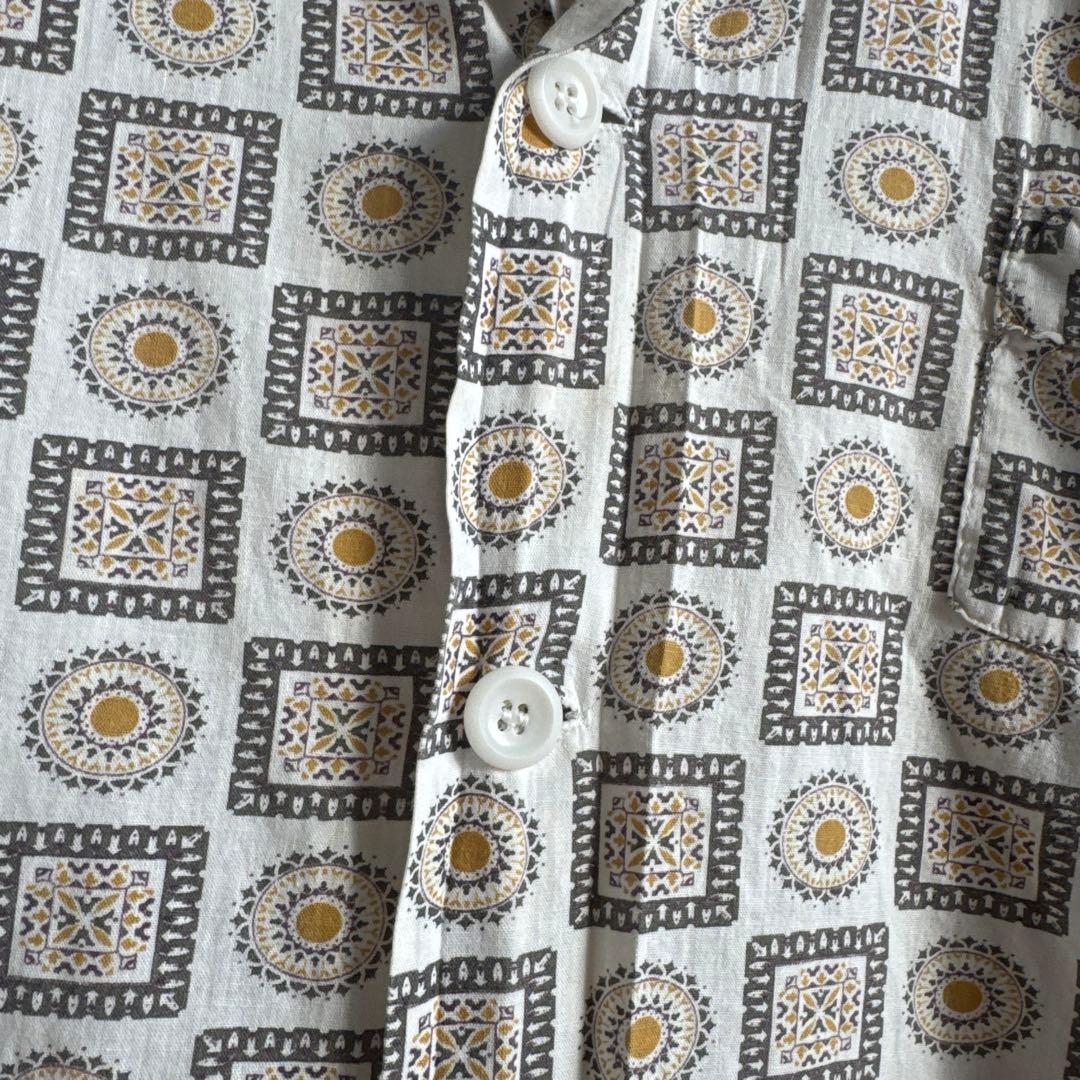 60s USA製 ヴィンテージ　総柄パジャマシャツ コットン　最終値下げ