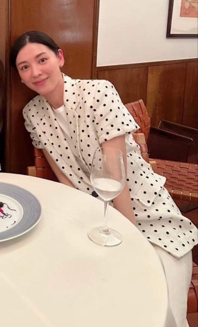 新品　LUDLOW ラドロー　ドット　シャツ　ジャケット　ブラウス