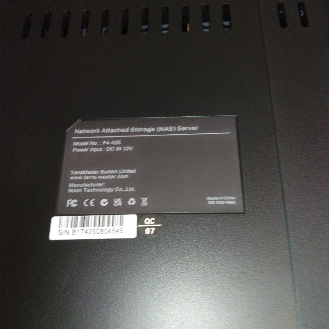 値下げ中、TERRAMASTER F4-425 NAS 4ベイ