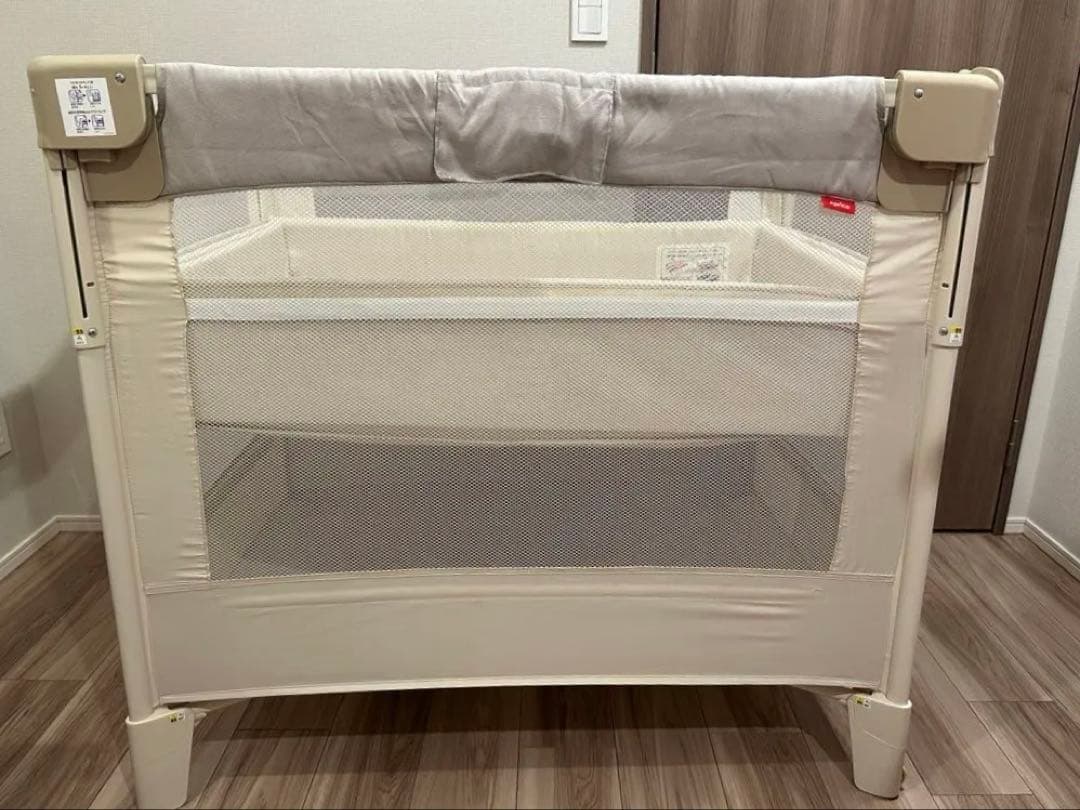 Aprica アップリカ ココネルエアー ベビーベッド 折り畳み ベージュ