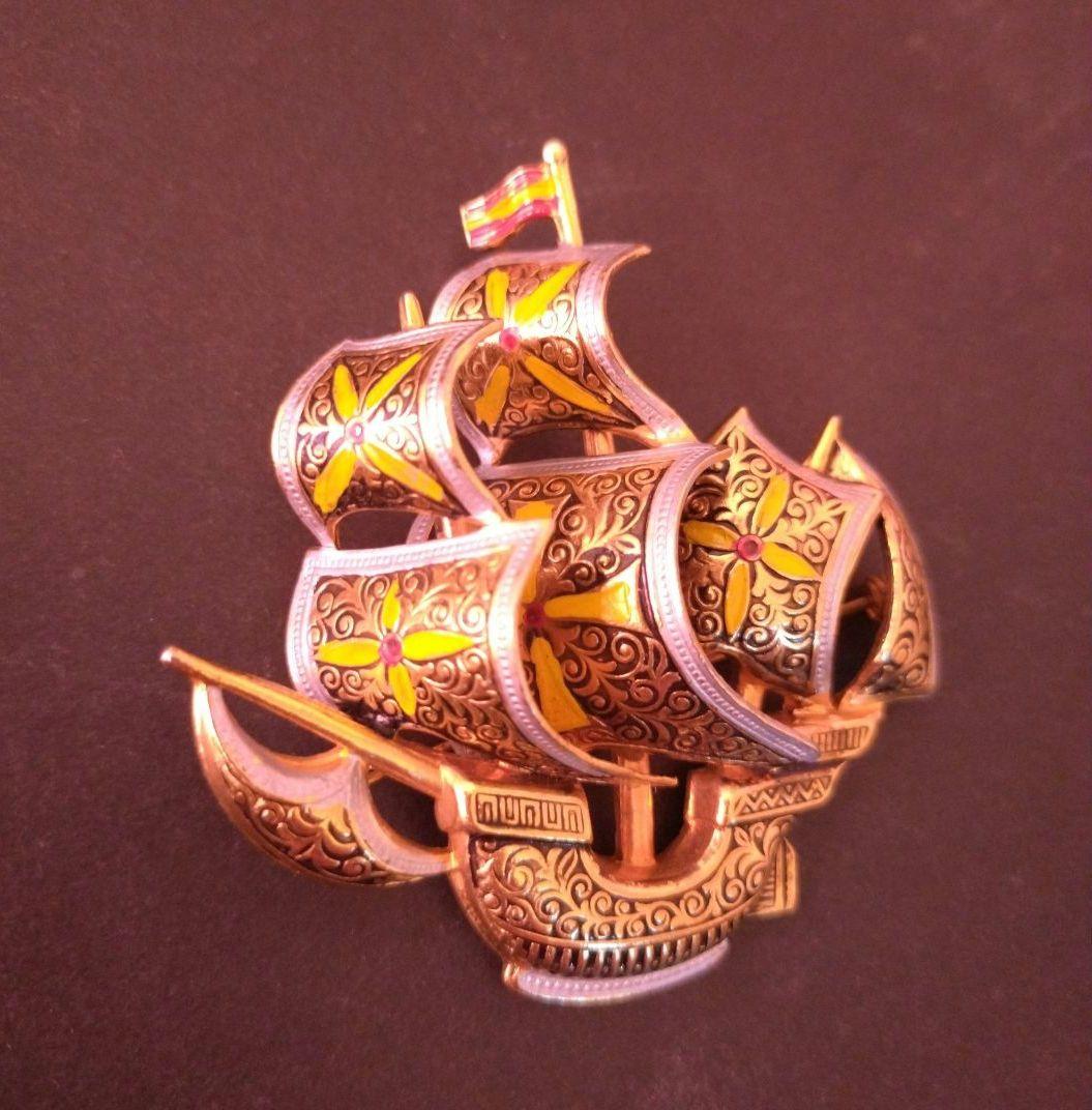 ダマスキナード ヴィンテージ ブローチ SPAIN