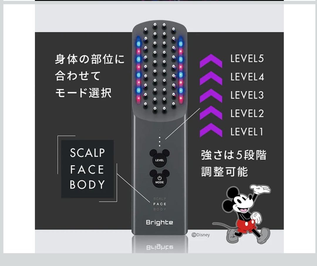 Brighte　ELEKI BRUSH＋　ミッキーマウス限定デザイン