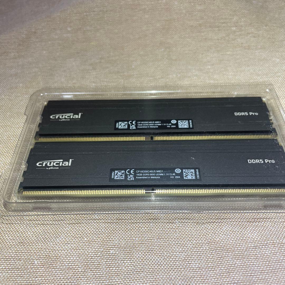 crucial DDR5-5600 16GB×２枚　メモリー32GB