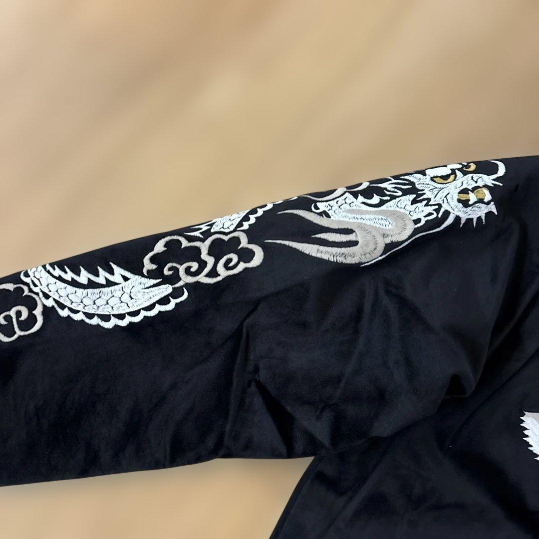 新品＊HOUSTON ヒューストン 別珍スカジャントナカイブラックL