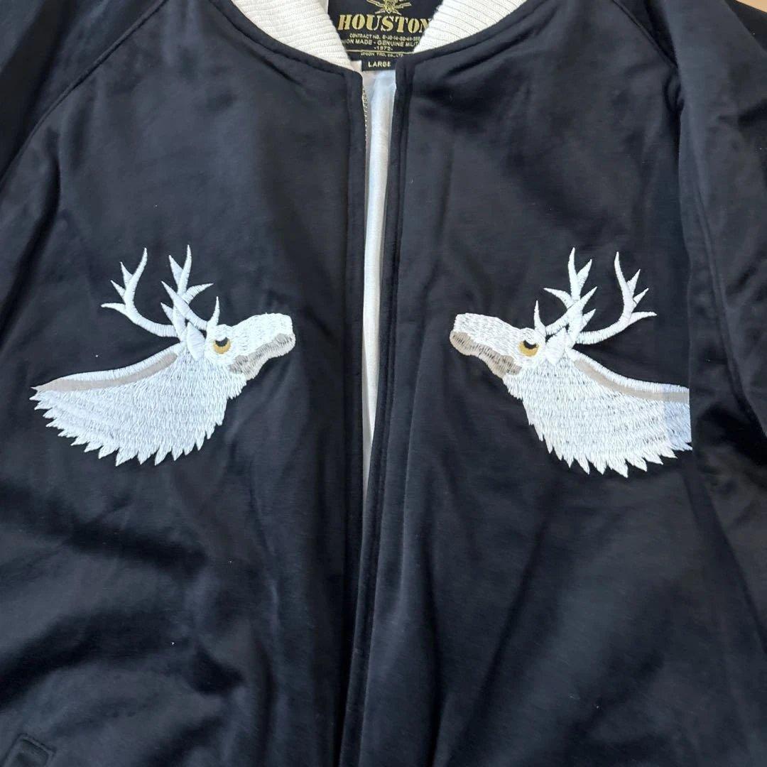 新品＊HOUSTON ヒューストン 別珍スカジャントナカイブラックL