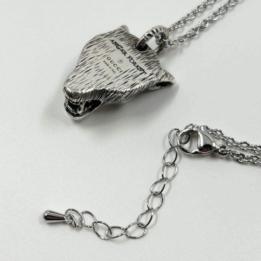 美品✨　グッチ　ネックレス　アンガーフォレスト　ウルフ　Ag 925 シルバー