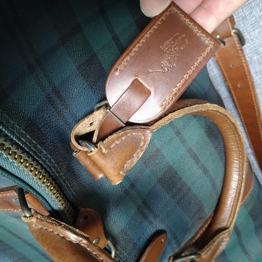 Polo Ralph Lauren チェック柄ボストンバッグです(⌒▽⌒)デカッ
