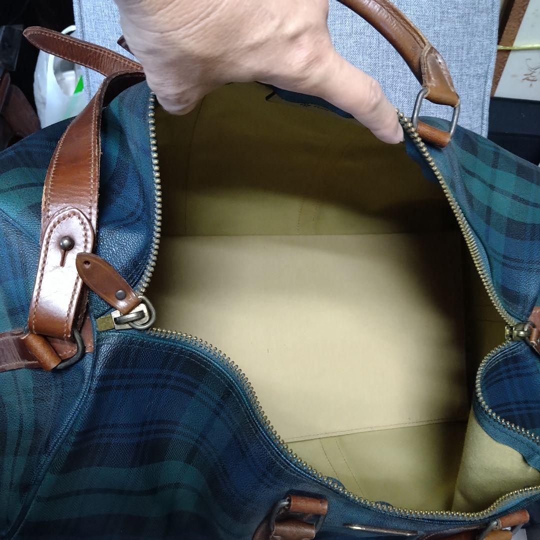 Polo Ralph Lauren チェック柄ボストンバッグです(⌒▽⌒)デカッ