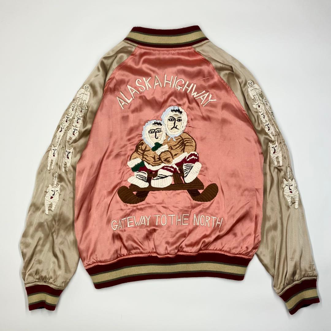 【レア】ヒューストン アラスカ スカジャン サテン L スーベニアジャケット