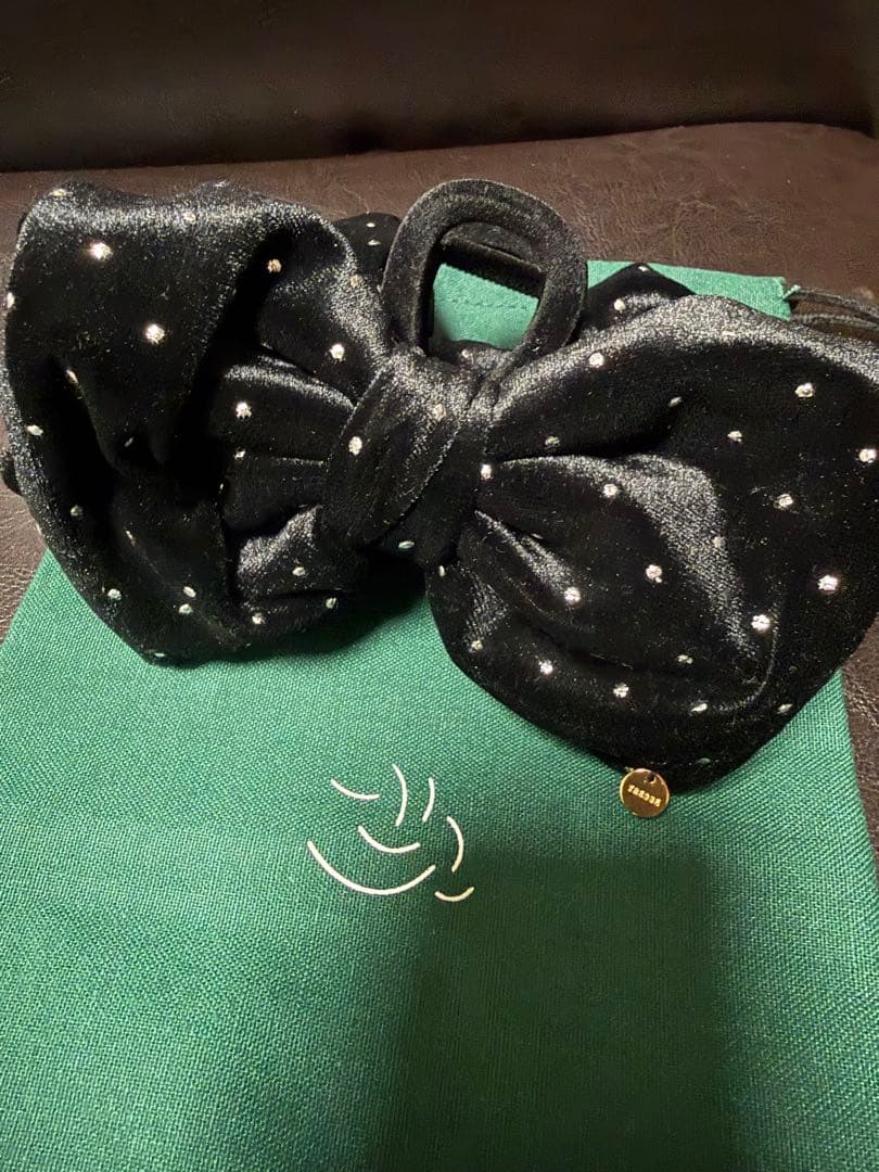 TRESSE トレス　ヘアクリップ　ドット　dot ribbon clip