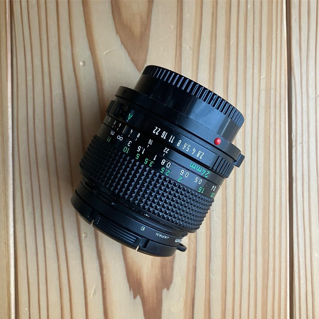 CANON LENS FD 24mm f/2.8　純正キャップ、フィルター付き
