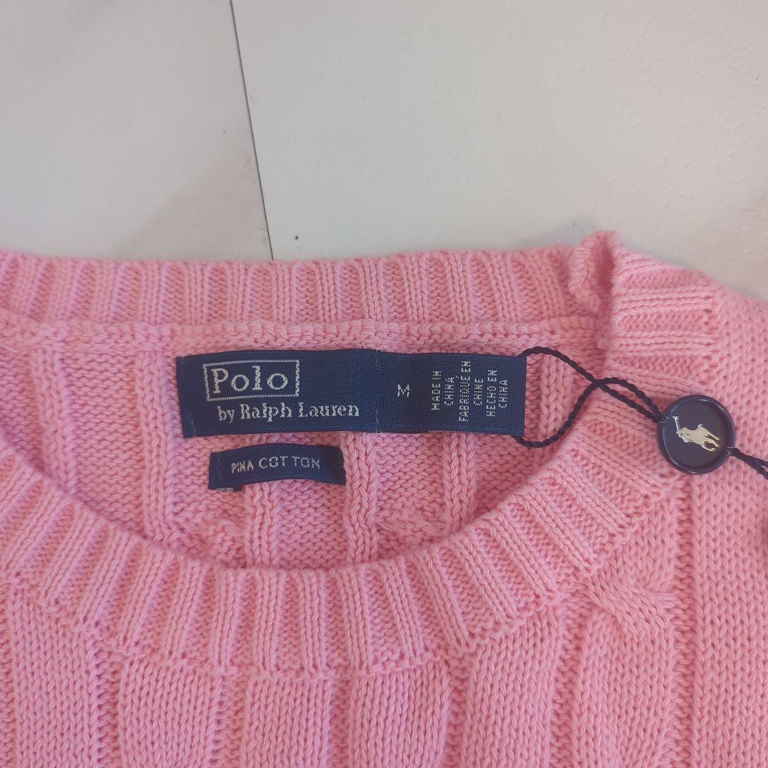 新品タグ付✨ポロラルフローレン ケーブルニット M ピンク