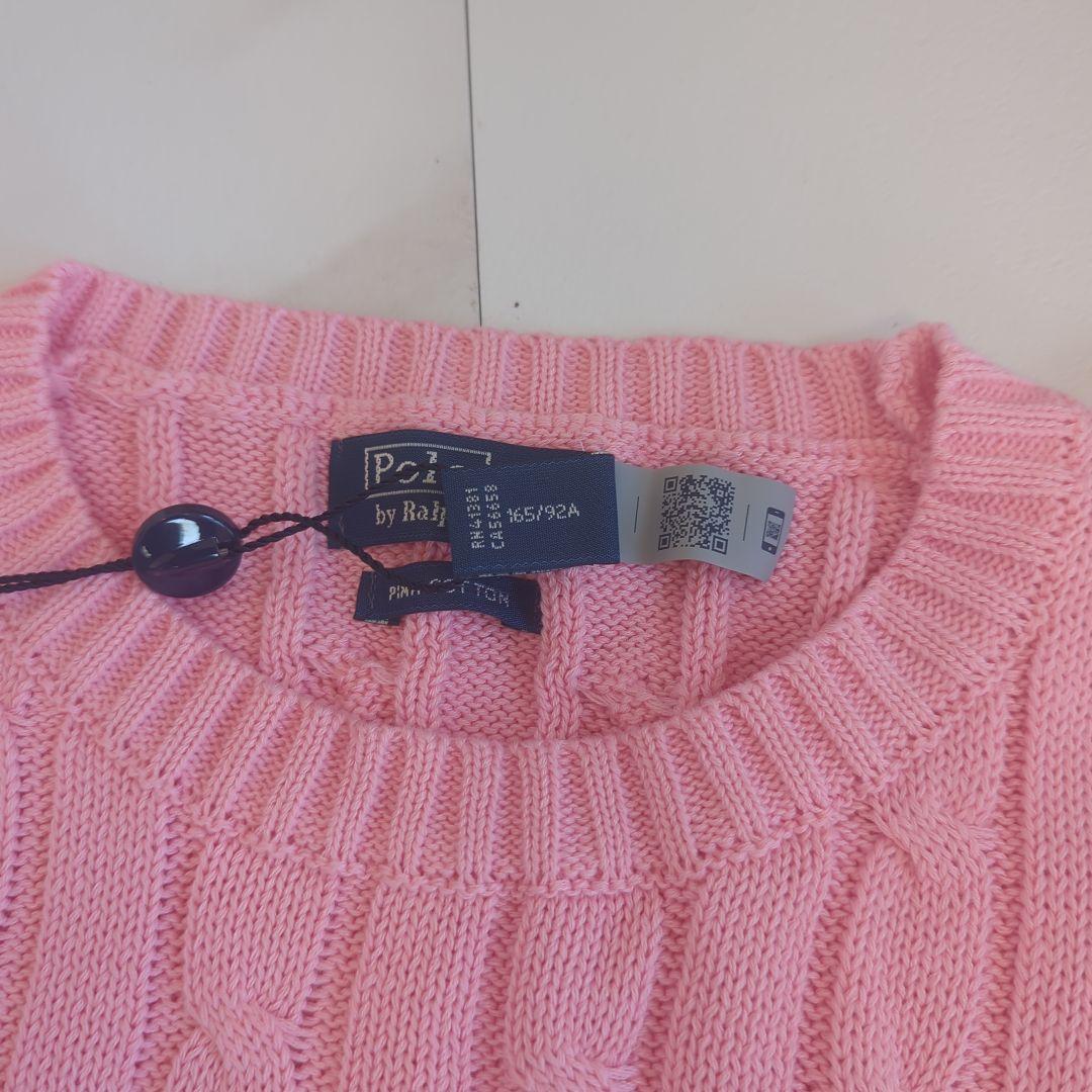 新品タグ付✨ポロラルフローレン ケーブルニット M ピンク