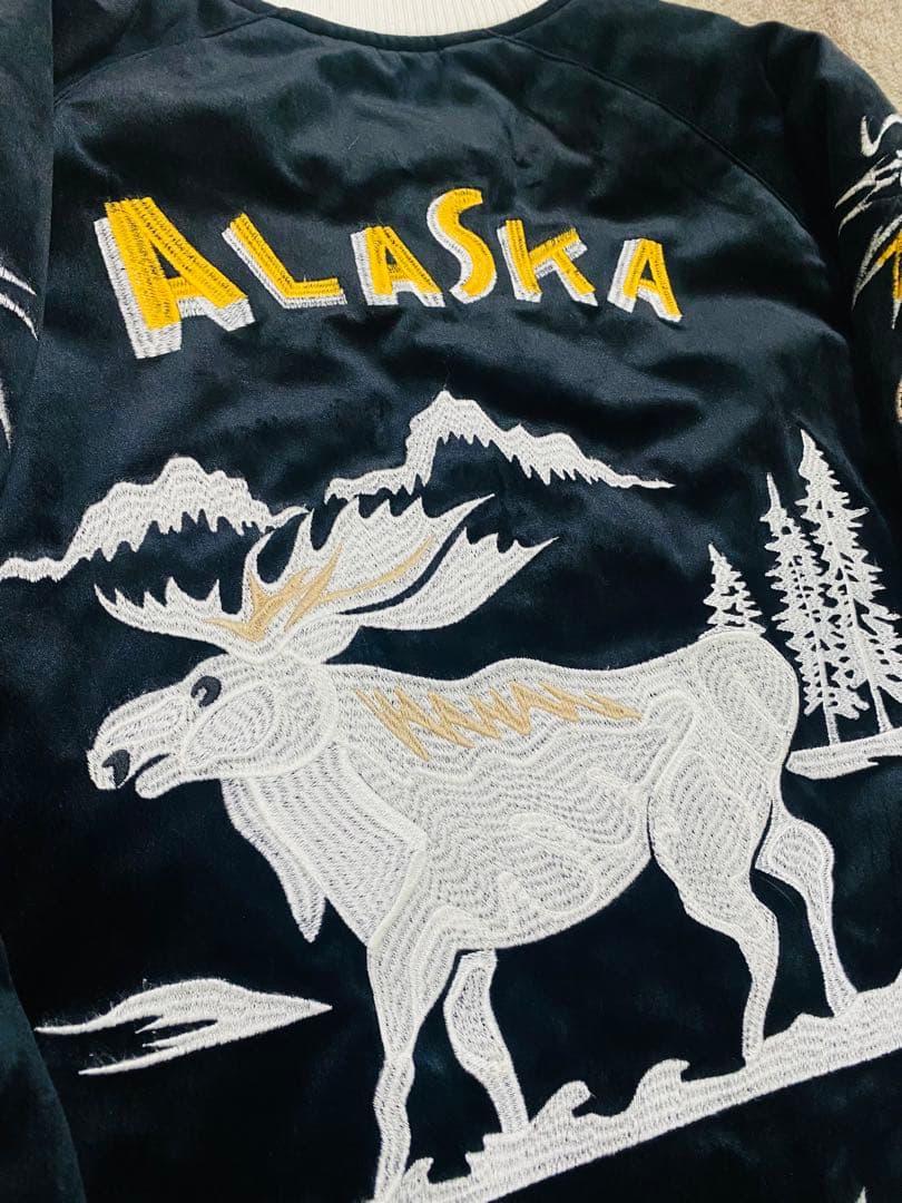 美品 HOUSTON USA 別珍 鹿鷲龍 日本限定 スカジャン vintage