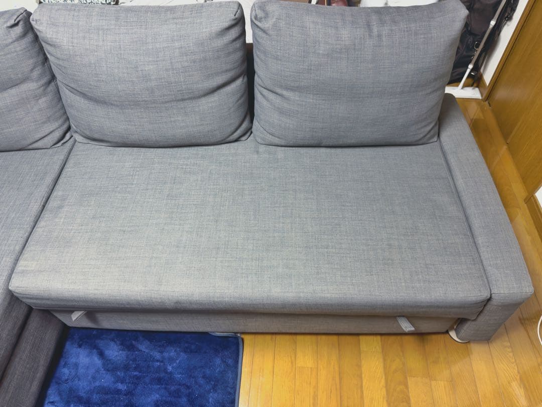 【引取限定】IKEA フリーヘーテン ダークグレー ソファベッド 美品　栃木県