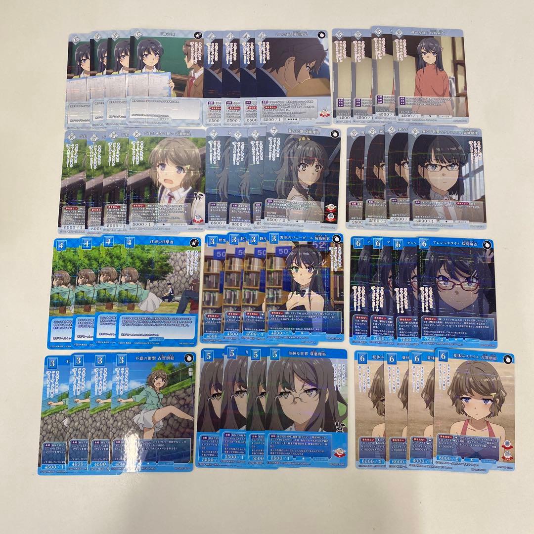 ビルディバイド 青春ブタ野郎　sr（一部、SR+）以下4コン　テリトリー各1枚