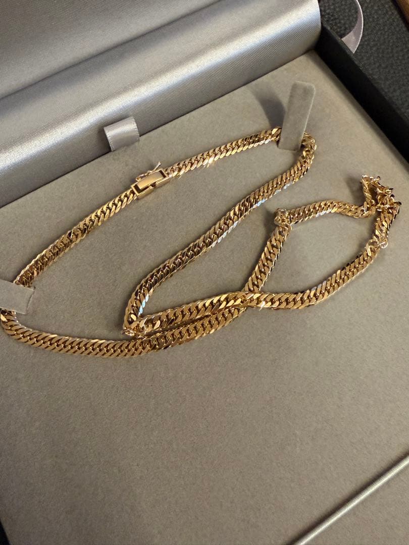 ゴールド チェーンネックレス ロック式