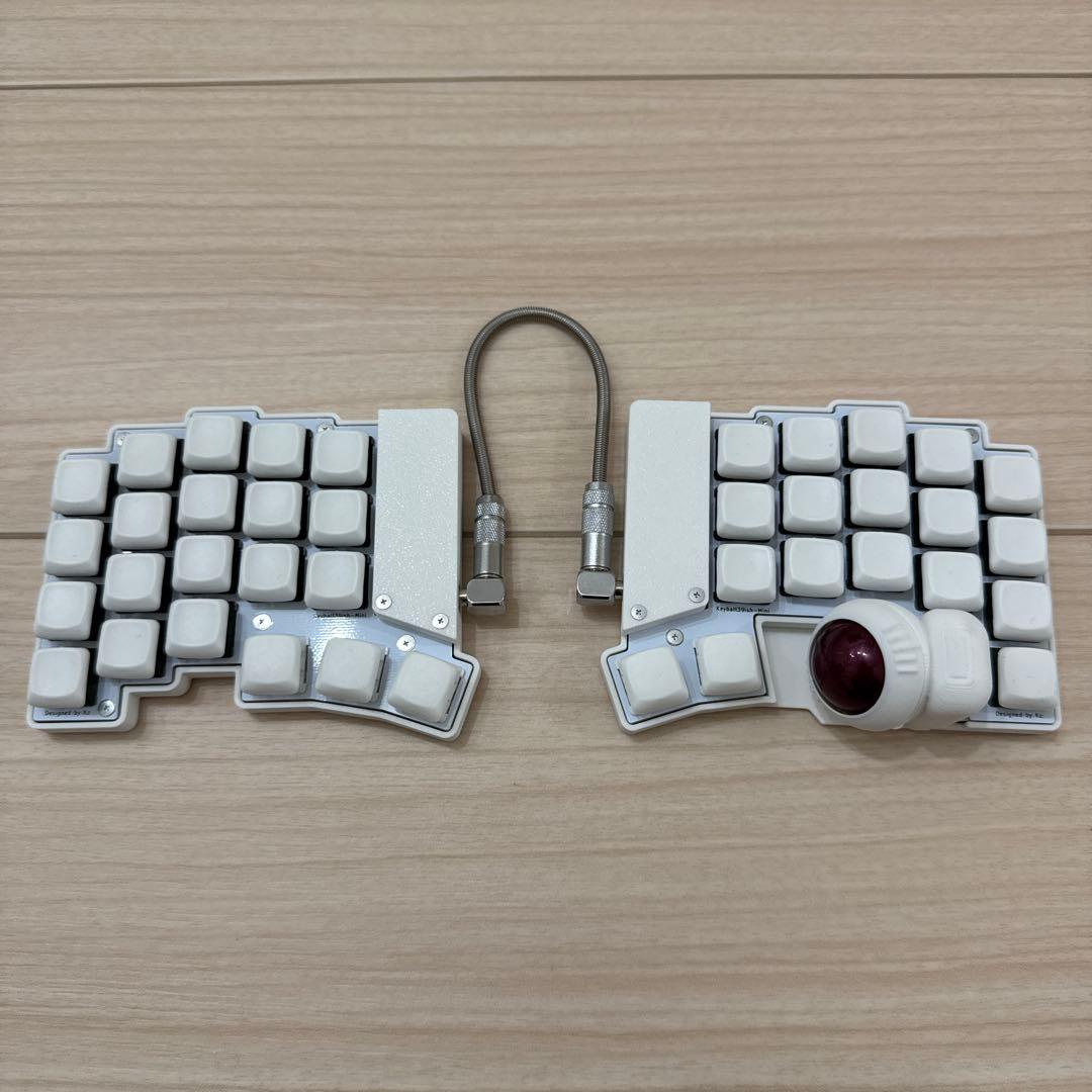Keyball39ish ホワイト ケース付 完成品 分割キーボード