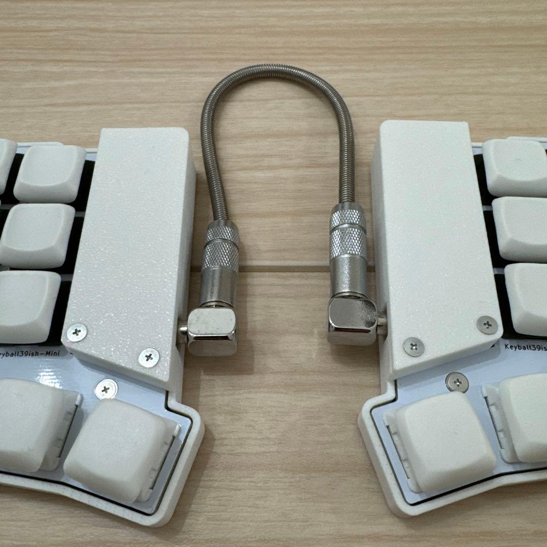 Keyball39ish ホワイト ケース付 完成品 分割キーボード