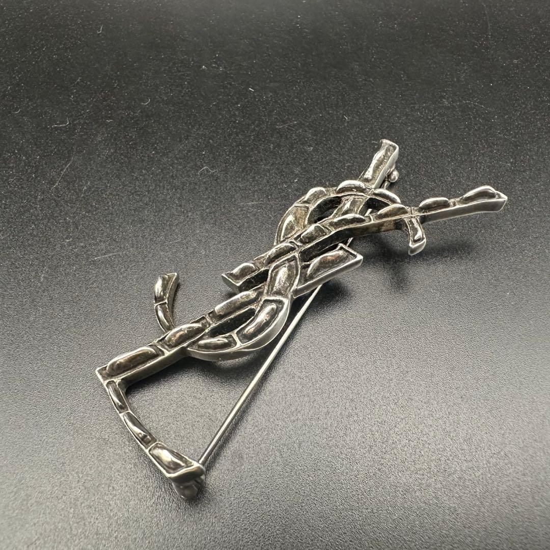 極美品✨　YSL　サンローランパリ　ブローチ　ロゴ　1629
